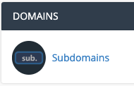 Subdomains