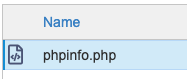 PHPinfo bestand aangemaakt
