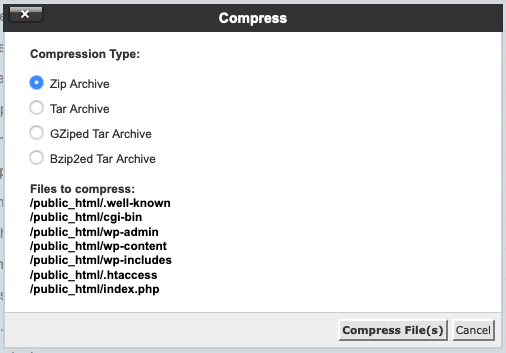 Opcije kompresije datoteka