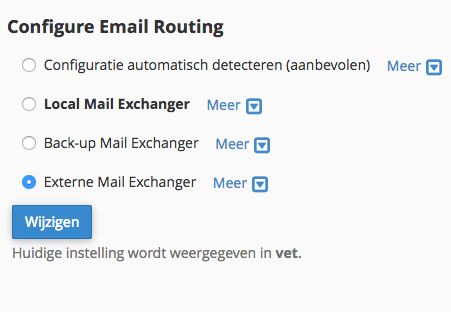 Configureer e-mail routing