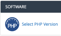 Select php version